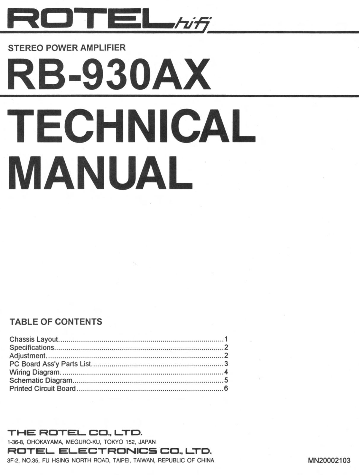 Romal RB-930-AX, RB-930-AX Service manual