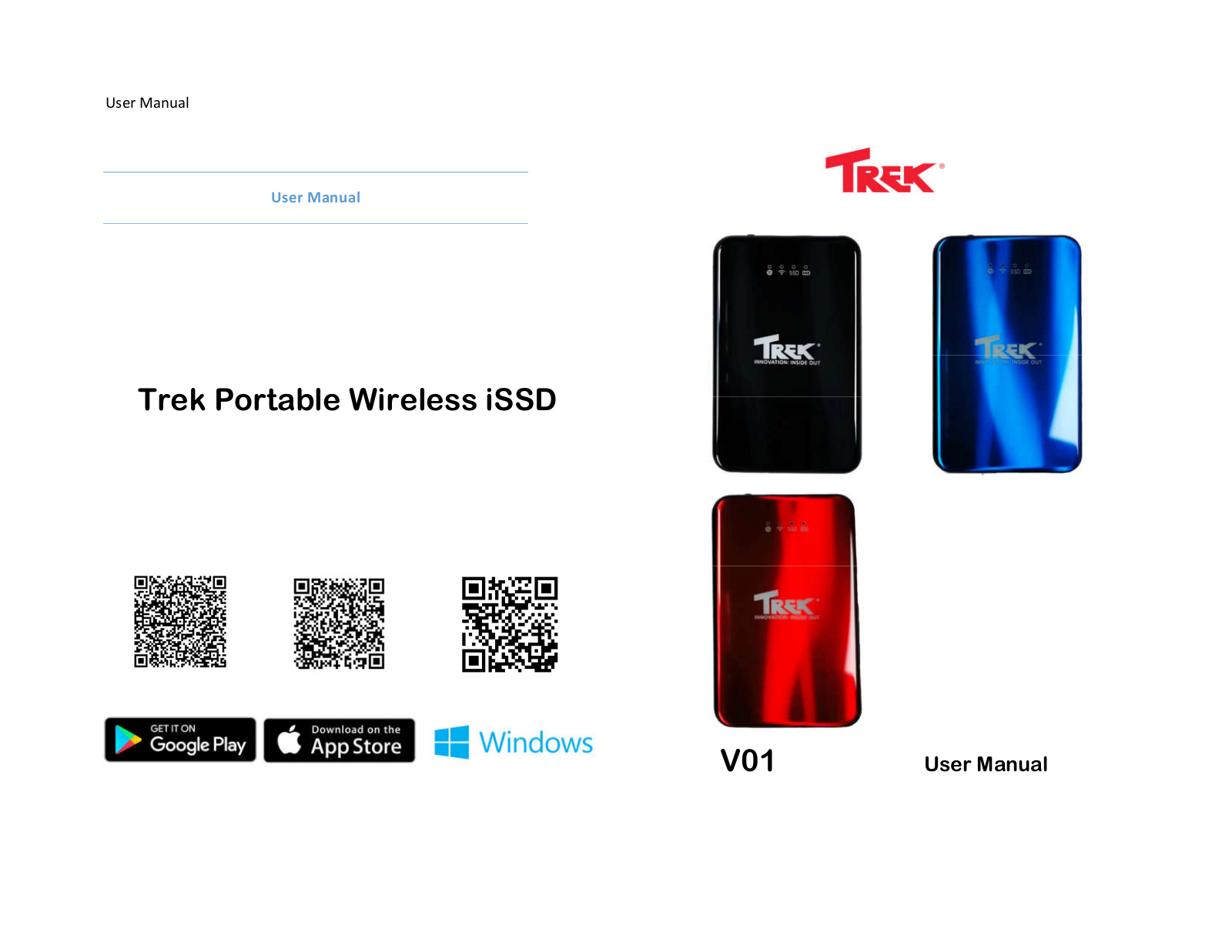 Trek Portable Wireless iSSD User Manual