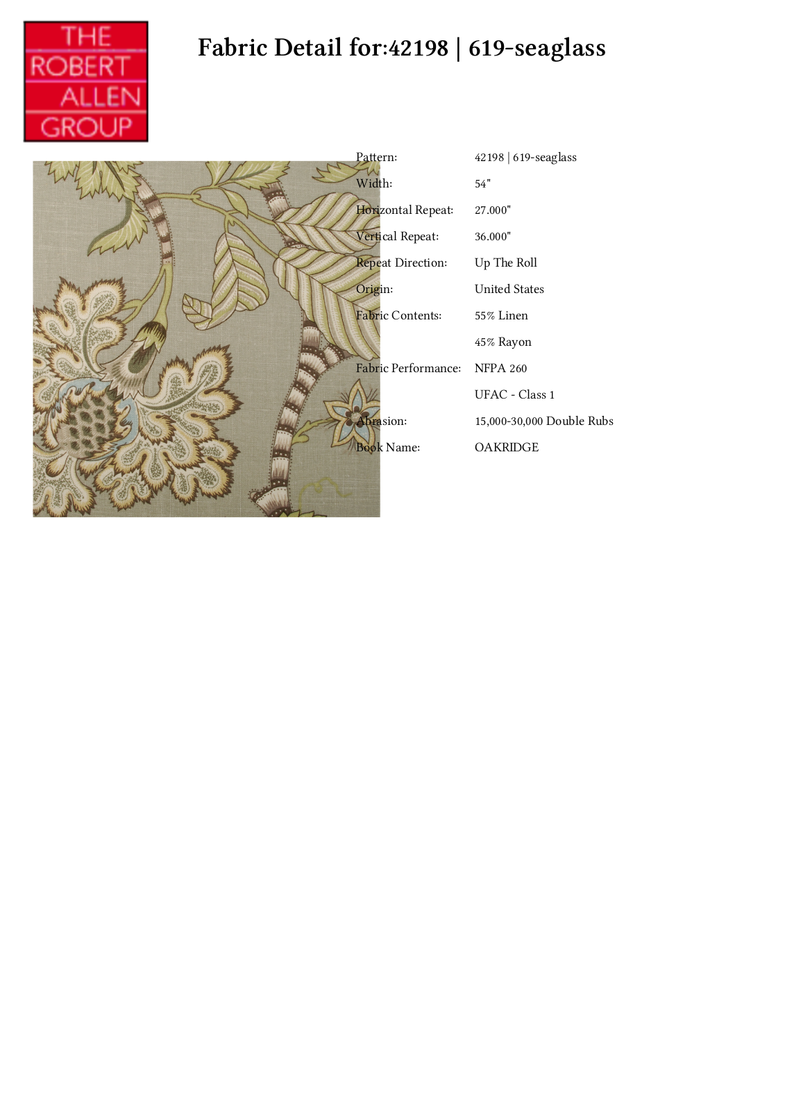 Duralee CRAL5507 Specifications - ManualMachine.com