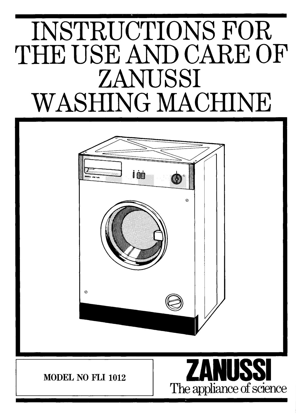 Zanussi FLi1012 User Manual