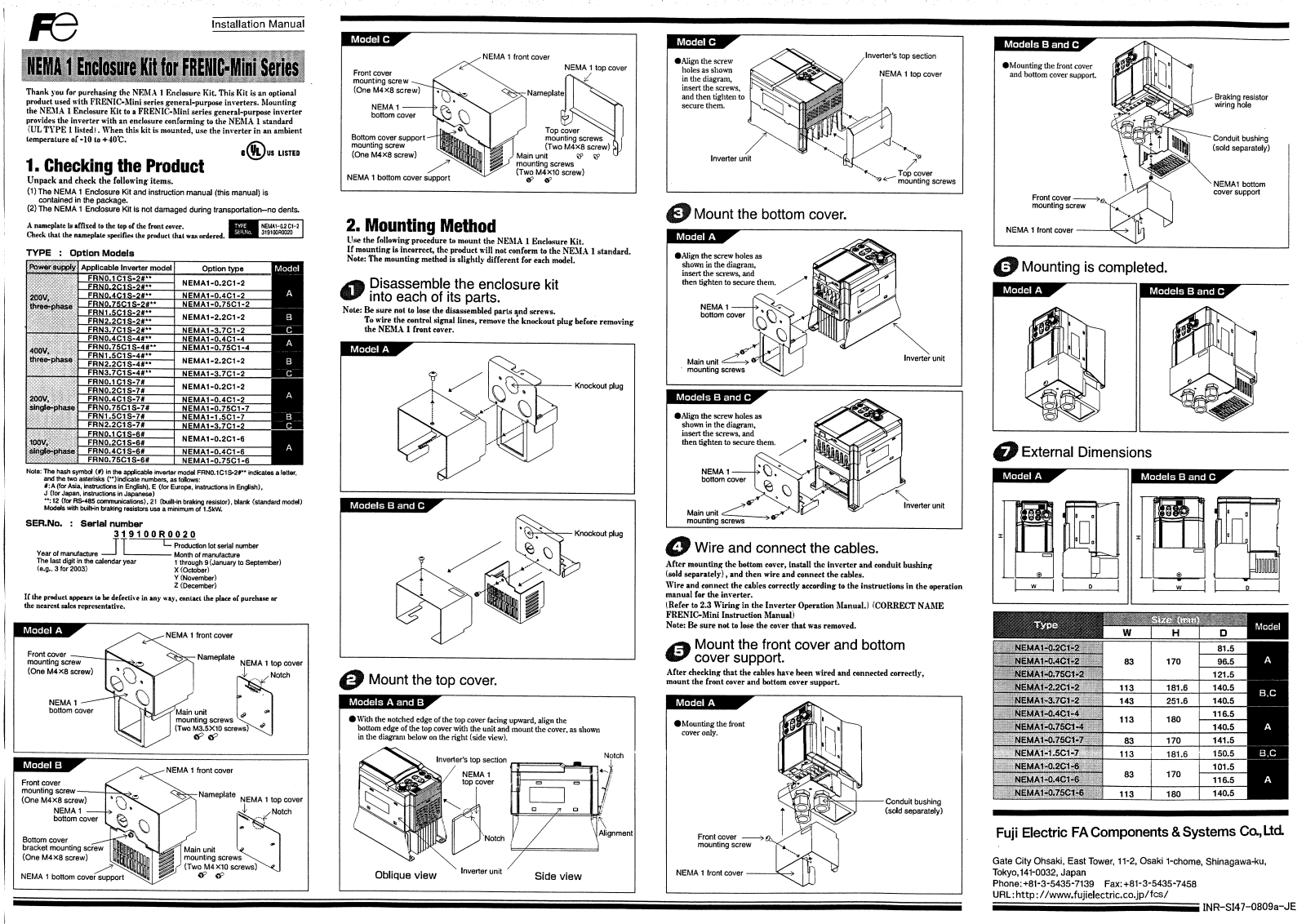 Fuji Electric FRENIC-Mini C2 Operating Manual