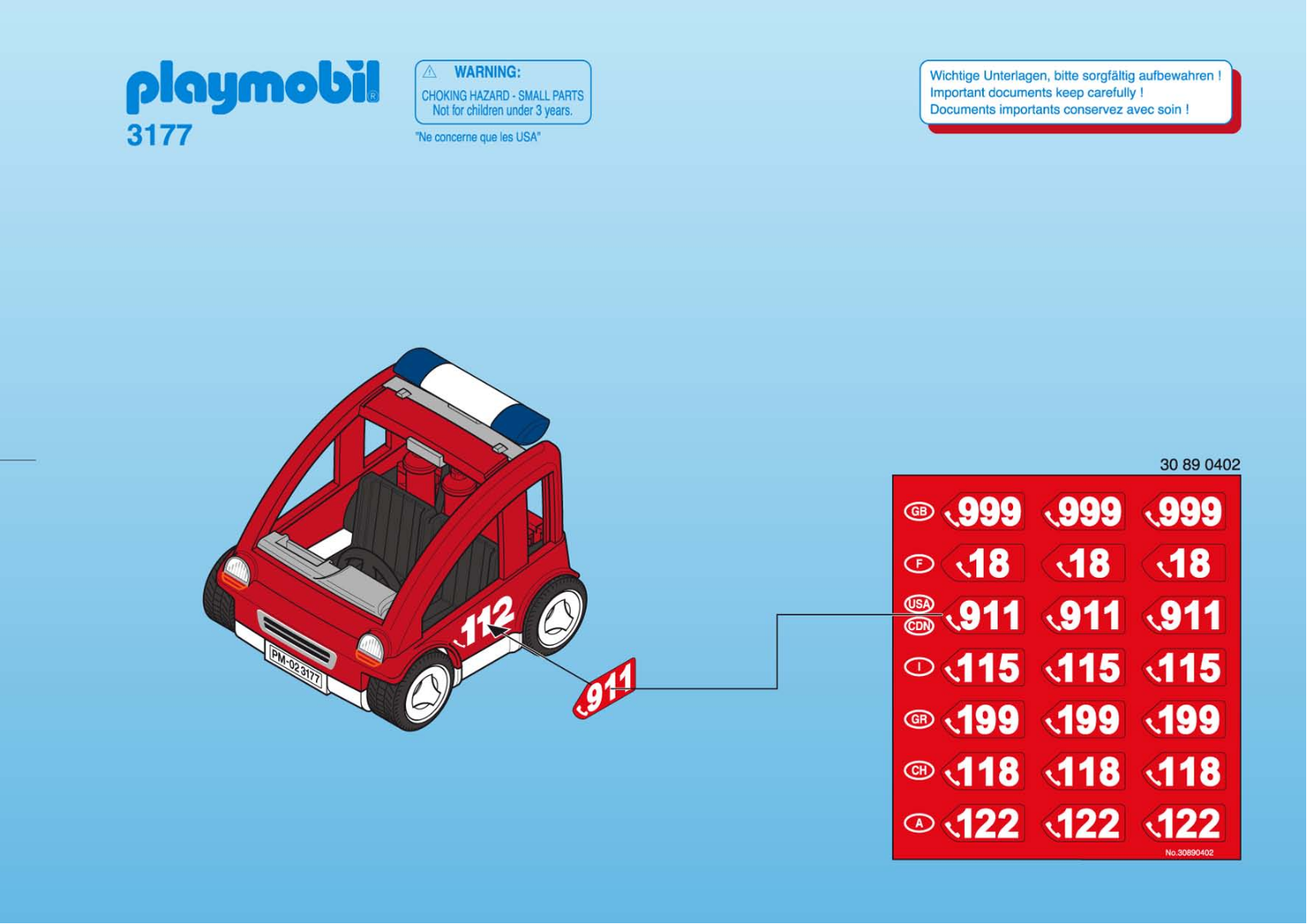 Playmobil 3177 Instructions