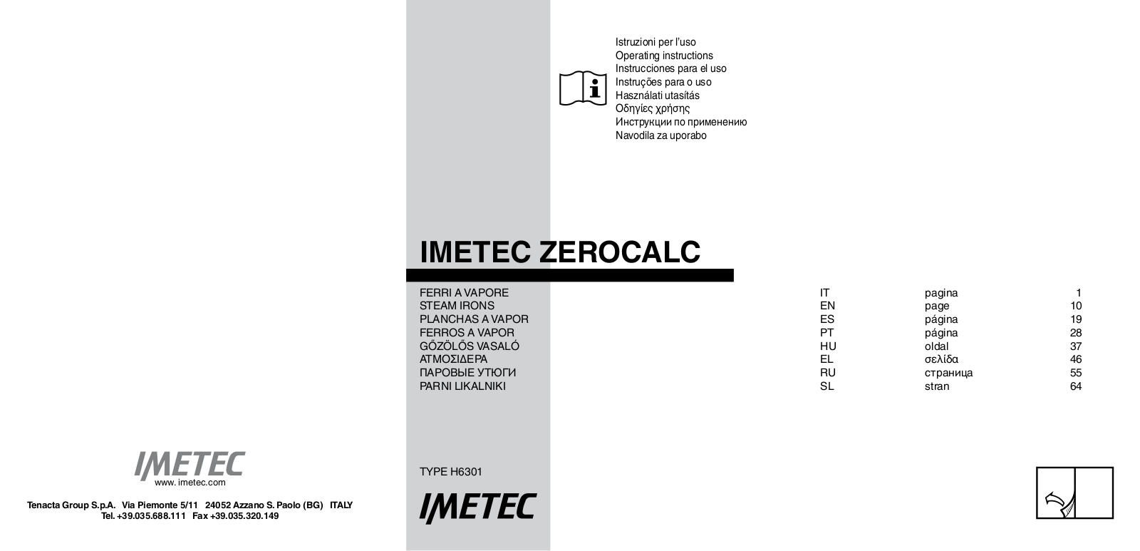 Imetec H6301 Operating Instructions Manual