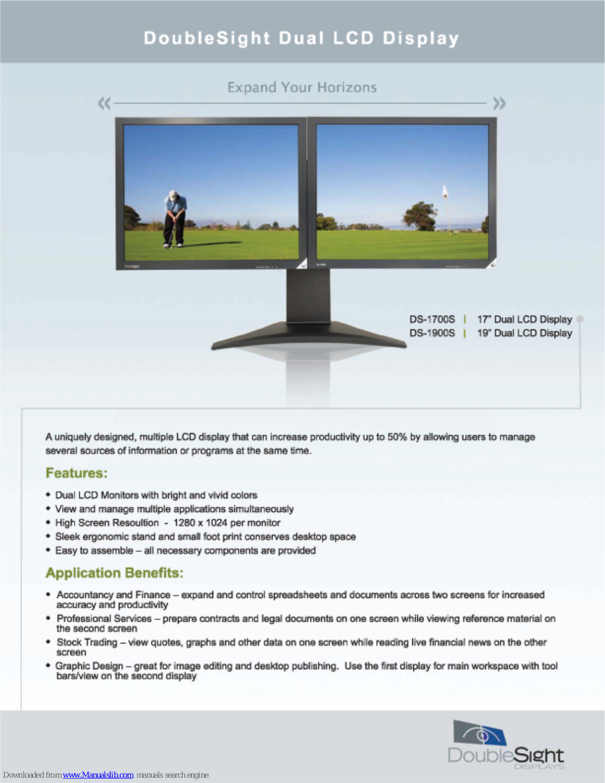 DoubleSight DS-1700S, DS-1900S Specifications - ManualMachine.com