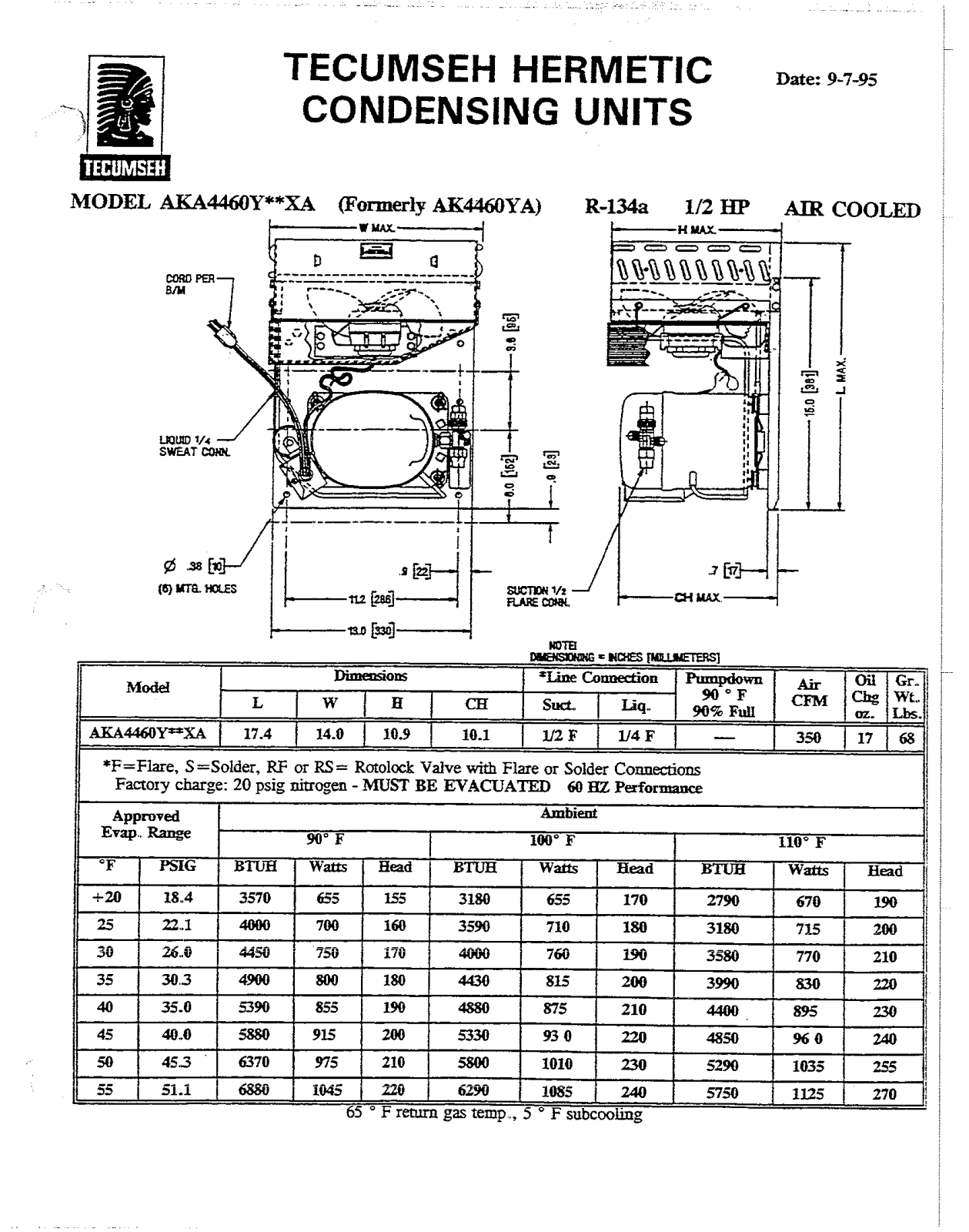 Tecumseh AKA4460YXACXA User Manual