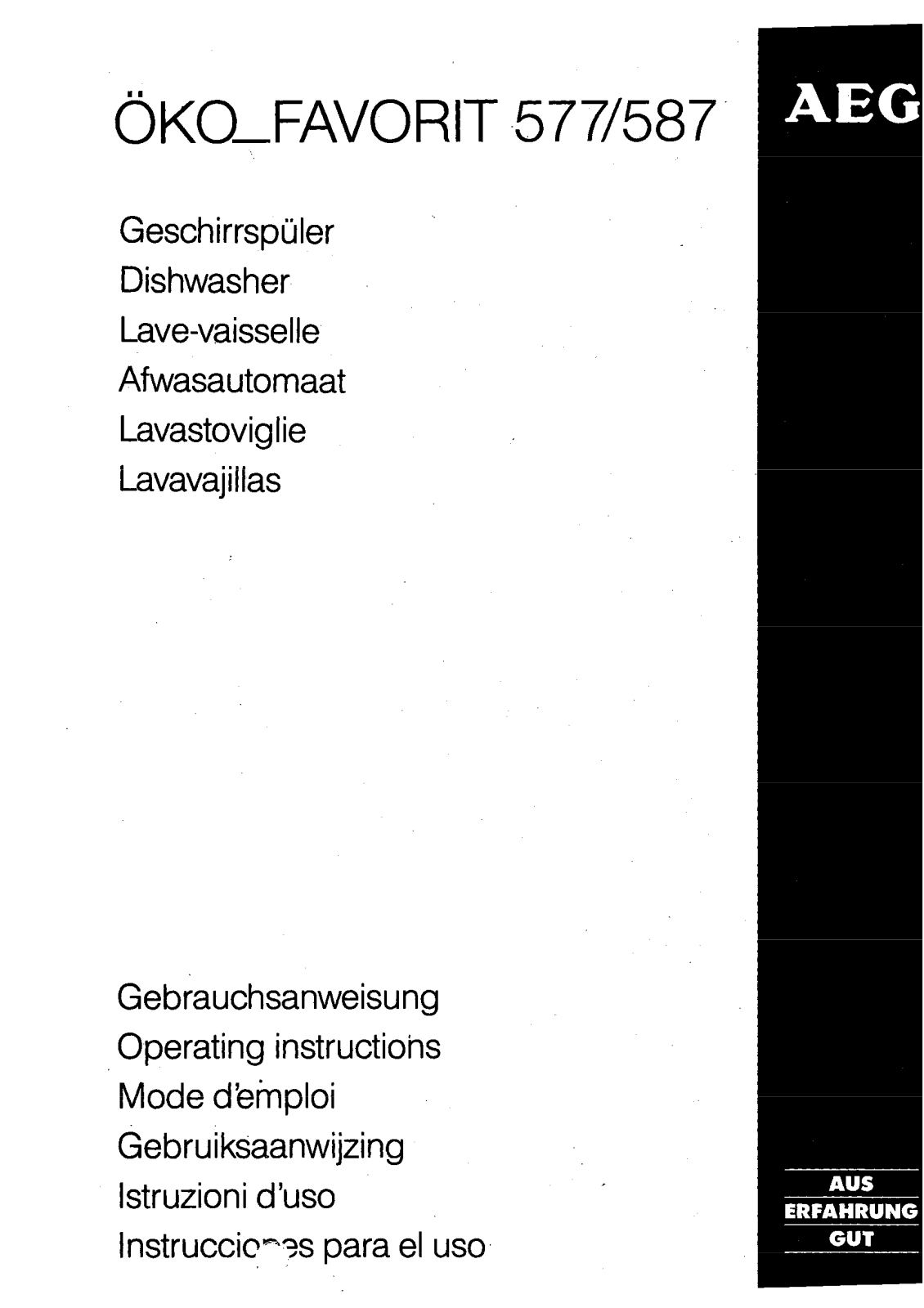 Aeg 587, 577 User Manual