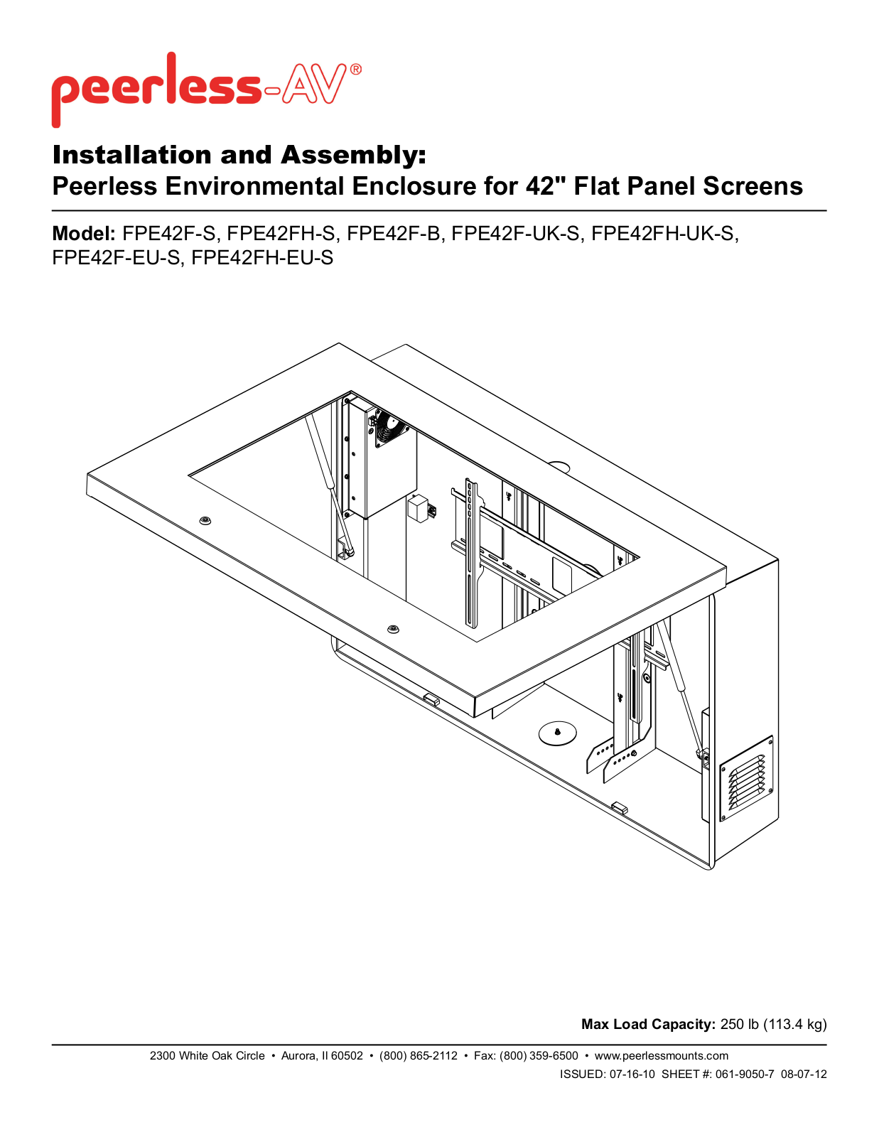 Peerless-AV FLD-UNV-S Installation