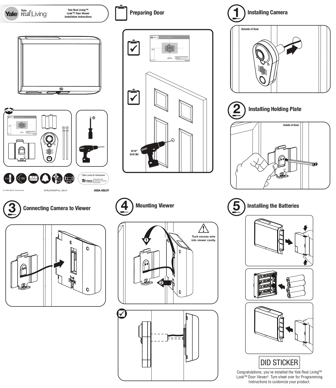 ASSALOY YRV740WI User Manual