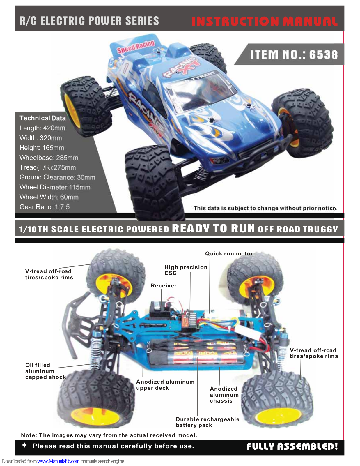 Model Engines 6538 Instruction Manual