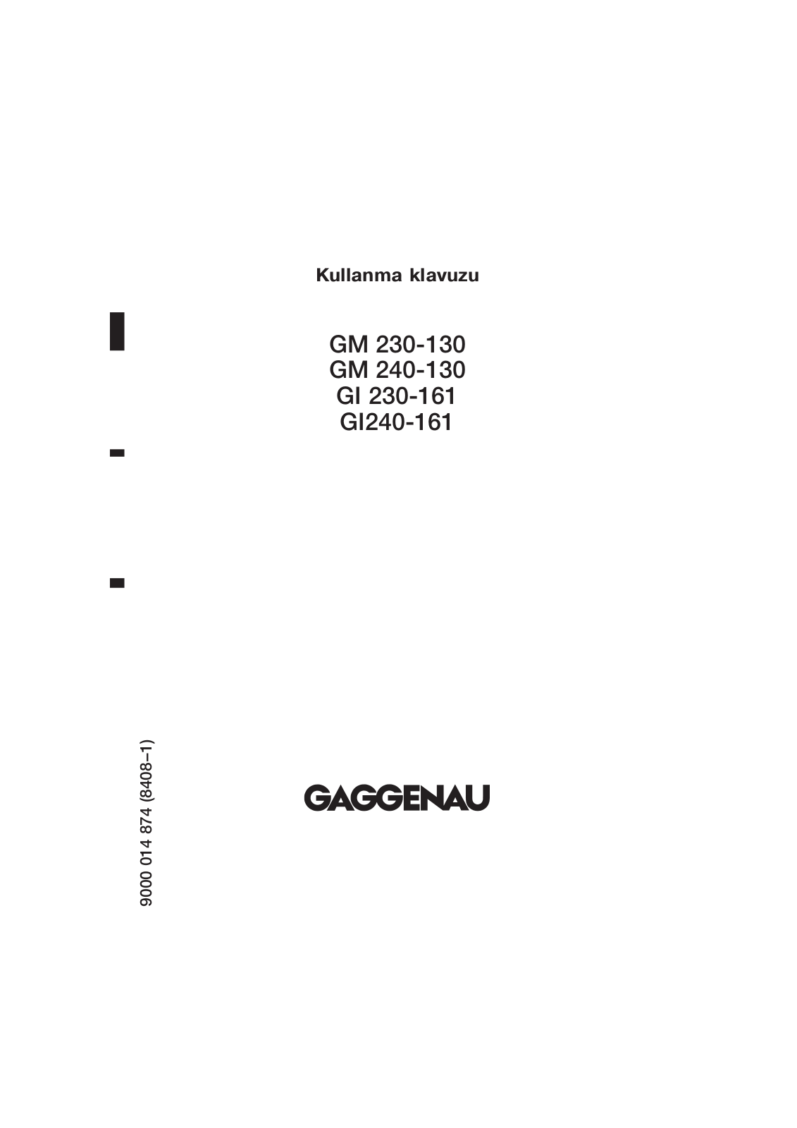 Gaggenau GM240130 User Manual