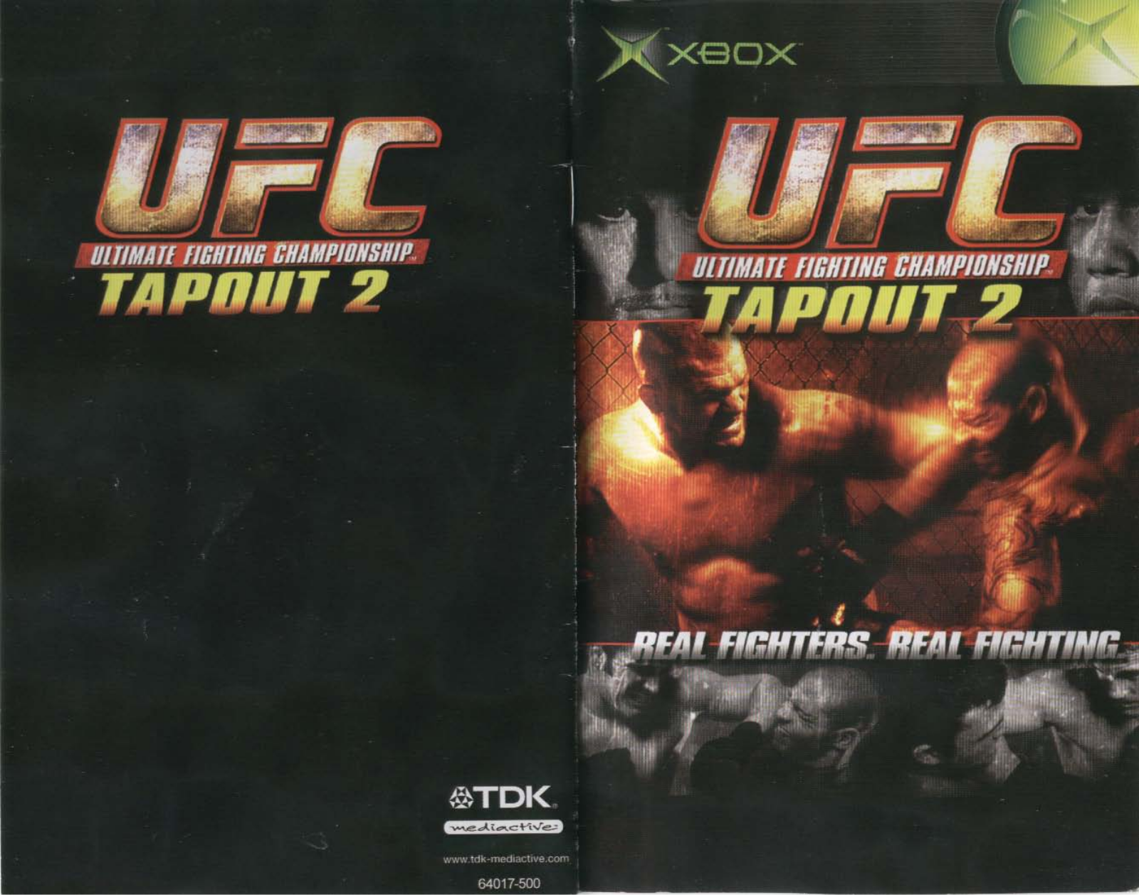 Games Microsoft XBOX UFC-ULTIMATE FIGHTING CHAMPIONSHIP-TAPOUT 2 User Manual