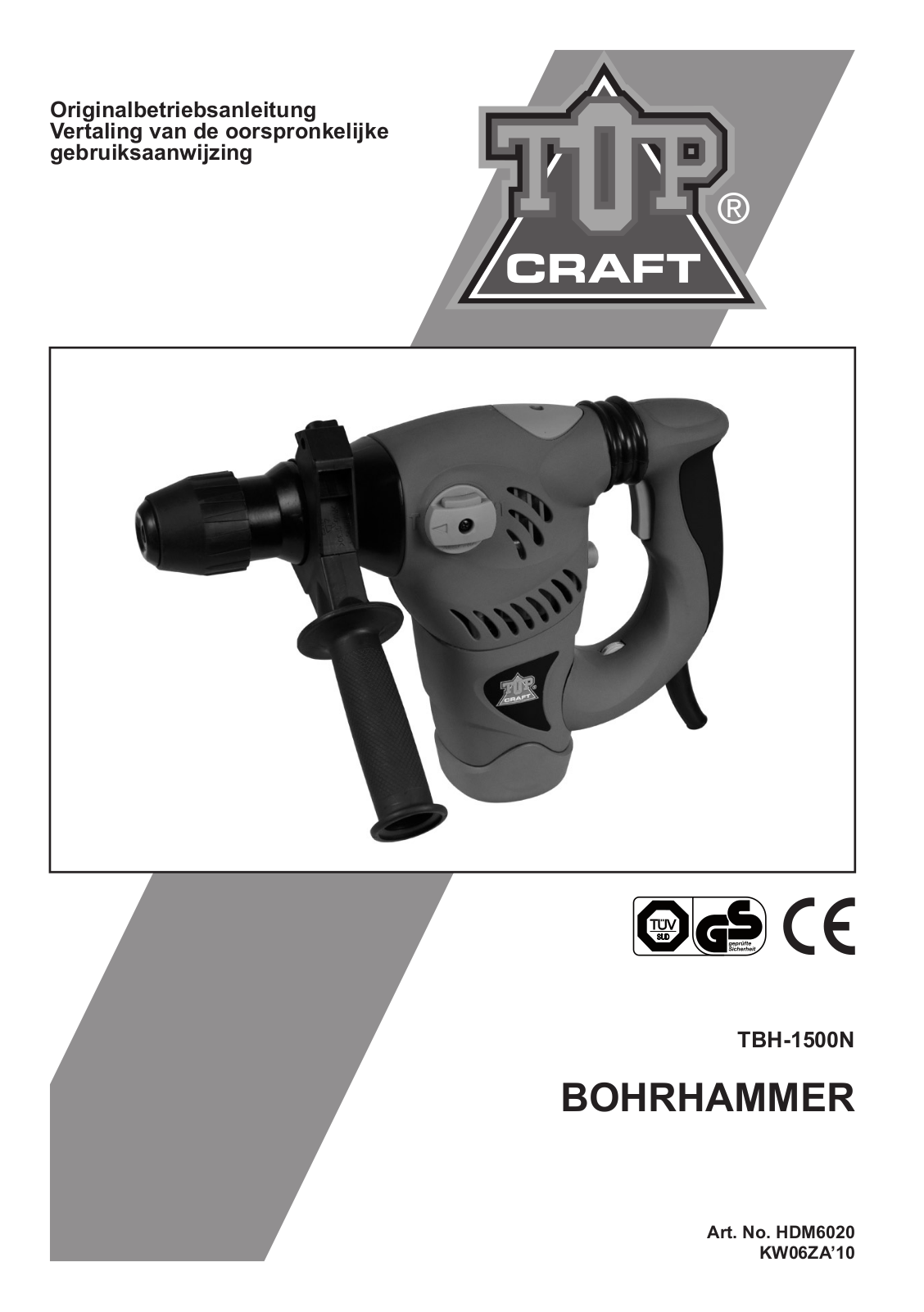 Topcraft TBH-1500N User Manual