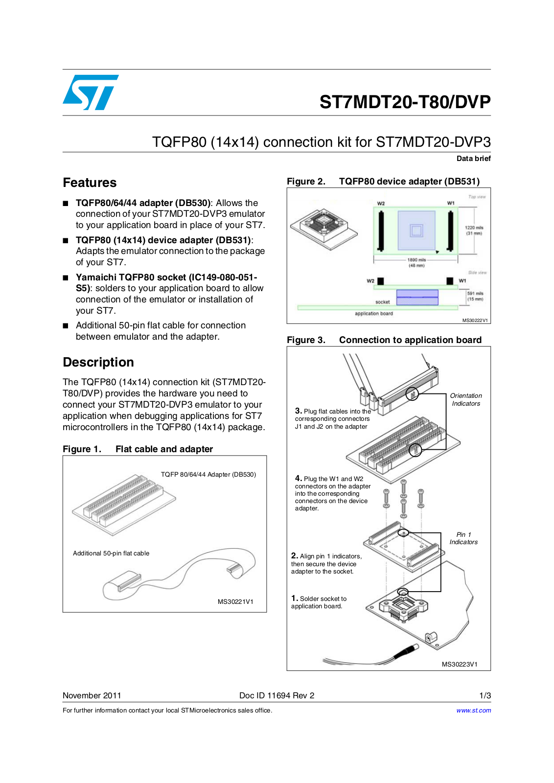 ST ST7MDT20-T80 User Manual