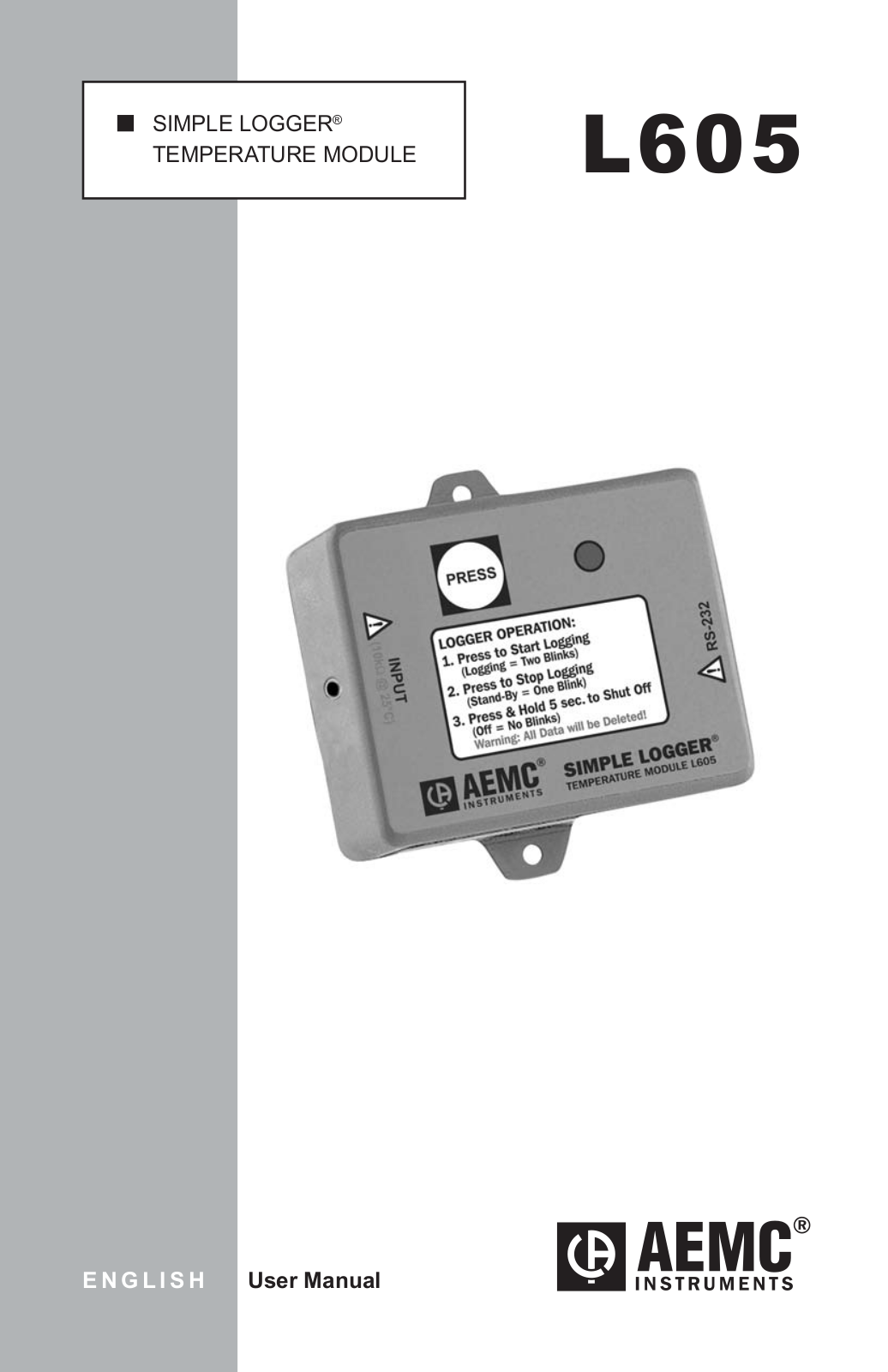 Aemc instruments L605 User Manual