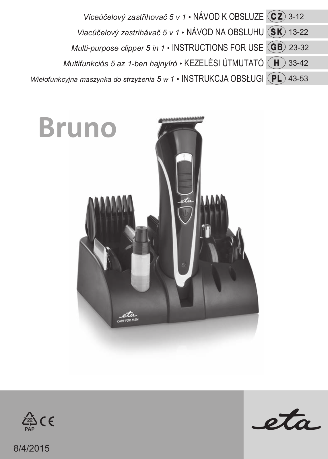 ETA Bruno User Manual