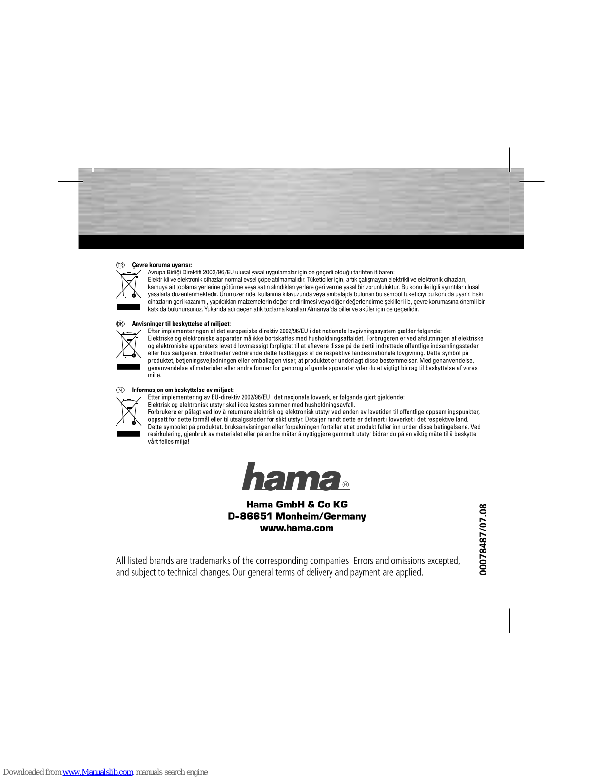 Hama Emerging 00078487 Operating Instructions Manual