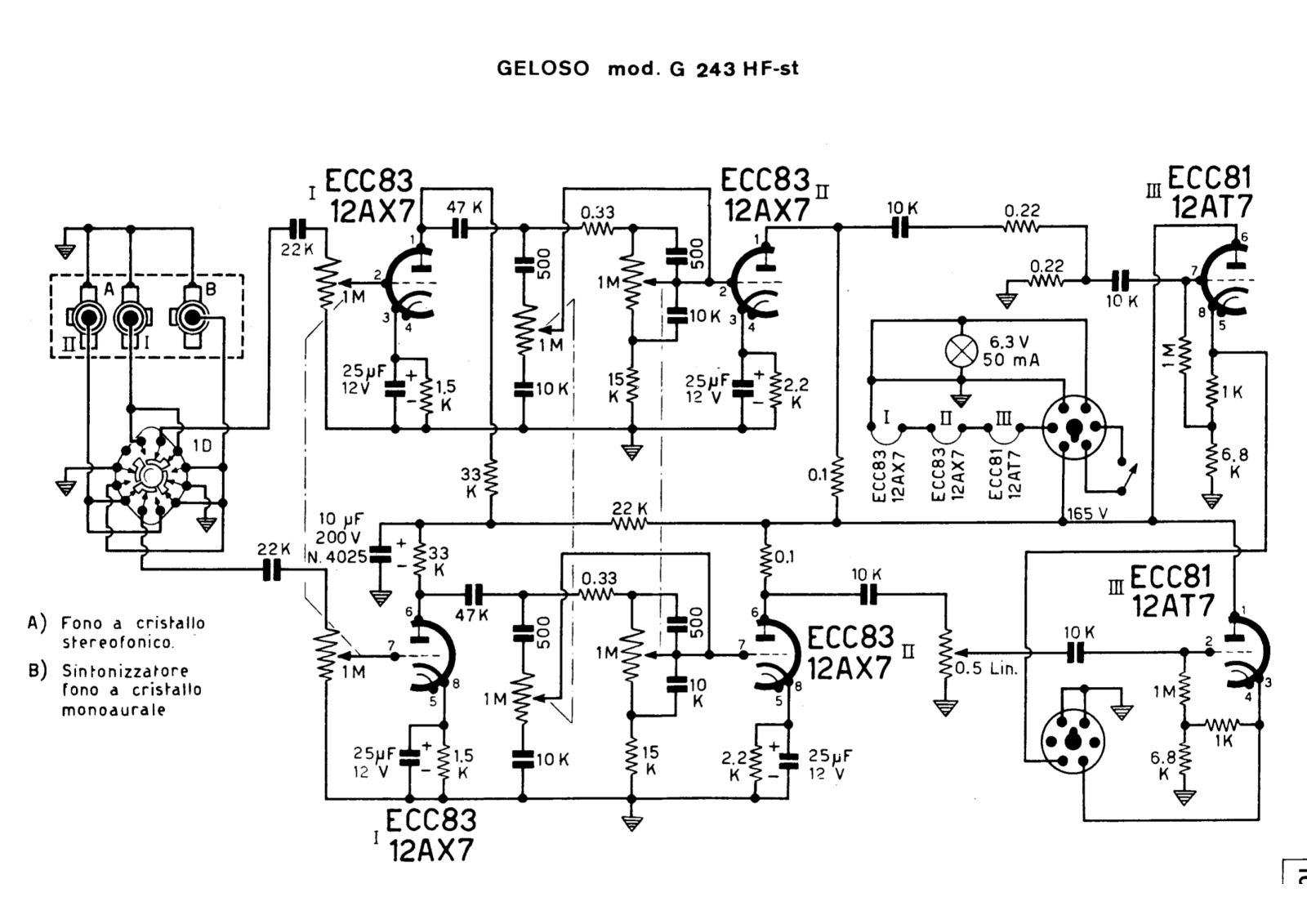 Geloso G243HF-st Schematic