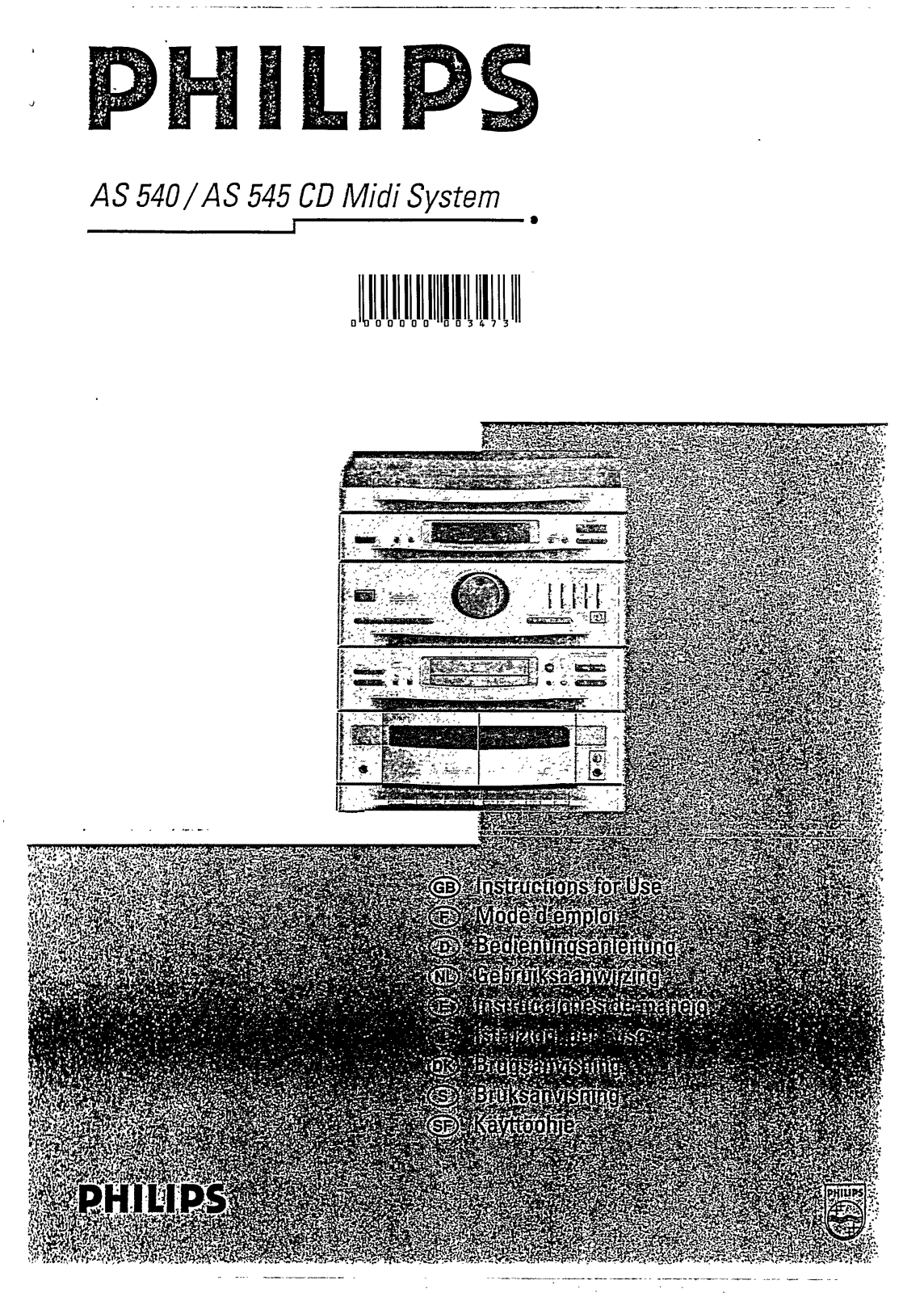 Philips AS540/25, AS545/21G, AS540/22G, AS540/21G, AS540/22 User Manual