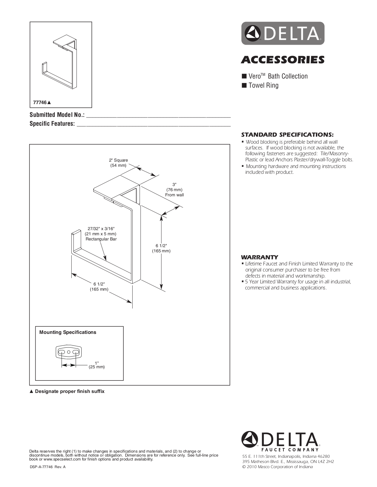 Factory Direct Hardware 77746 User Manual