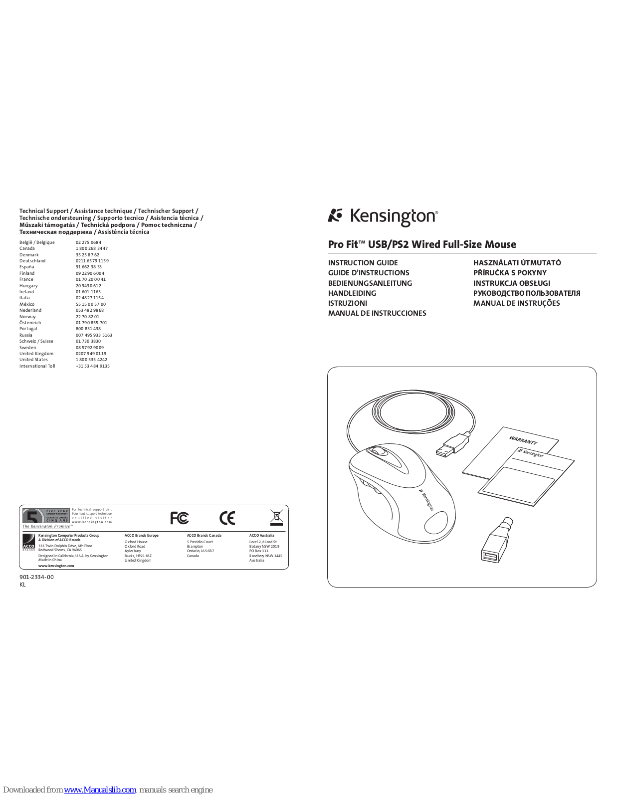 Kensington K72343US Instruction Manual