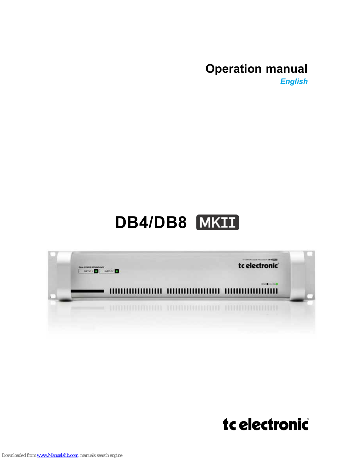 TC Electronic DB4 MKII, DB8 MKII, MKII Operation Manual