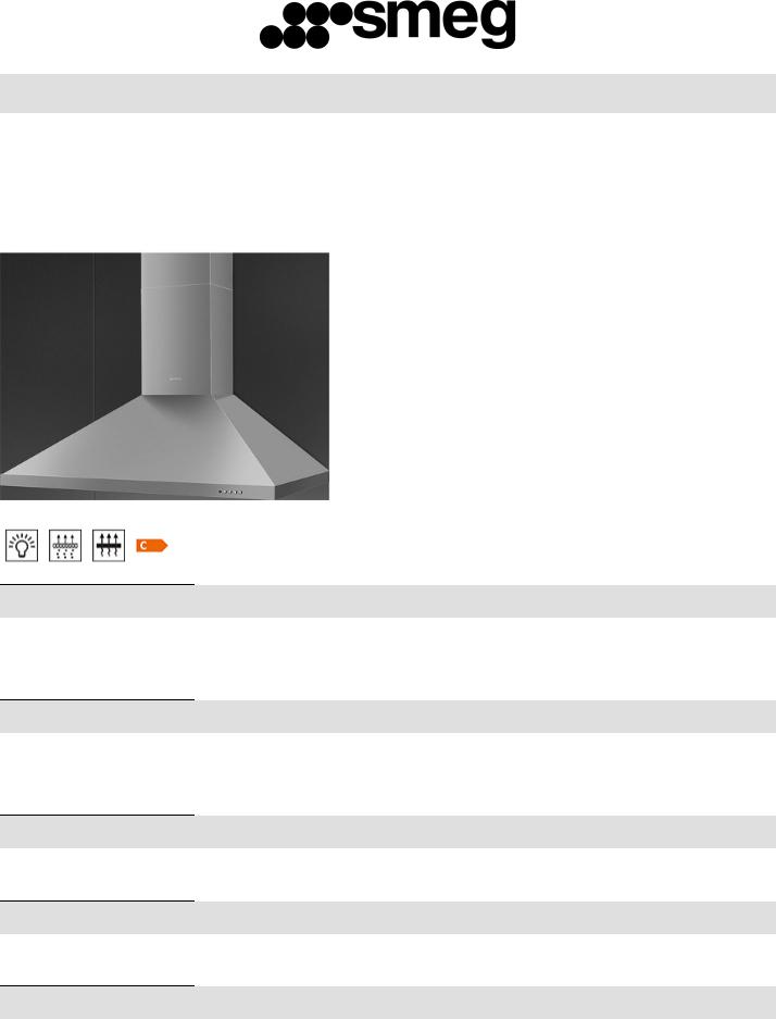 Smeg KDC91XE2 Technical sheet
