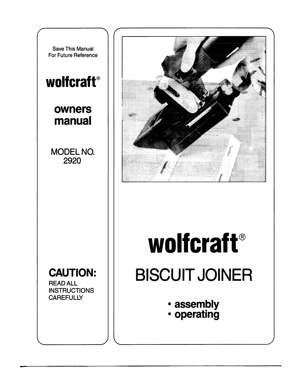 Wolfcraft 2920 User Manual