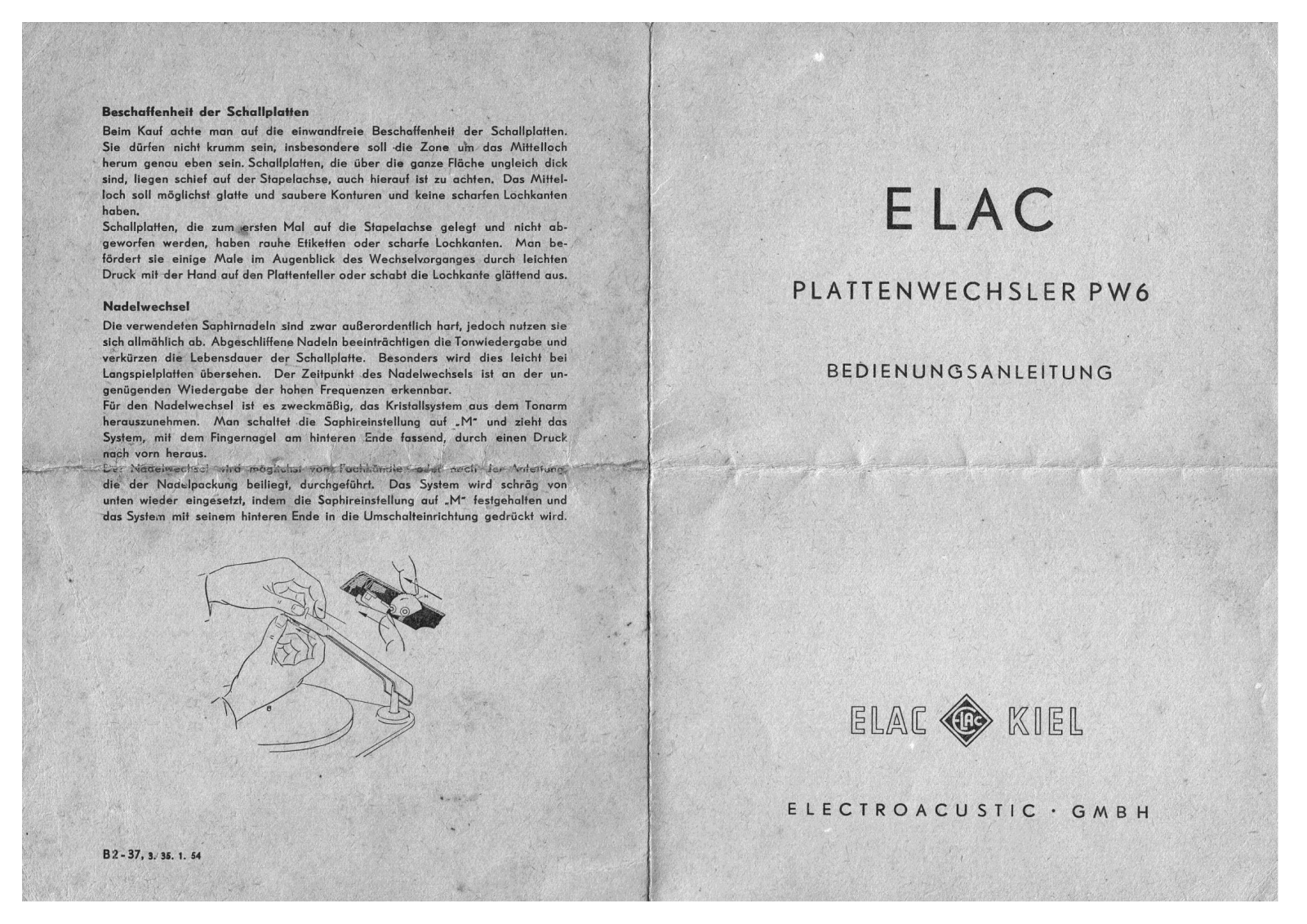 Elac PW6 User Manual