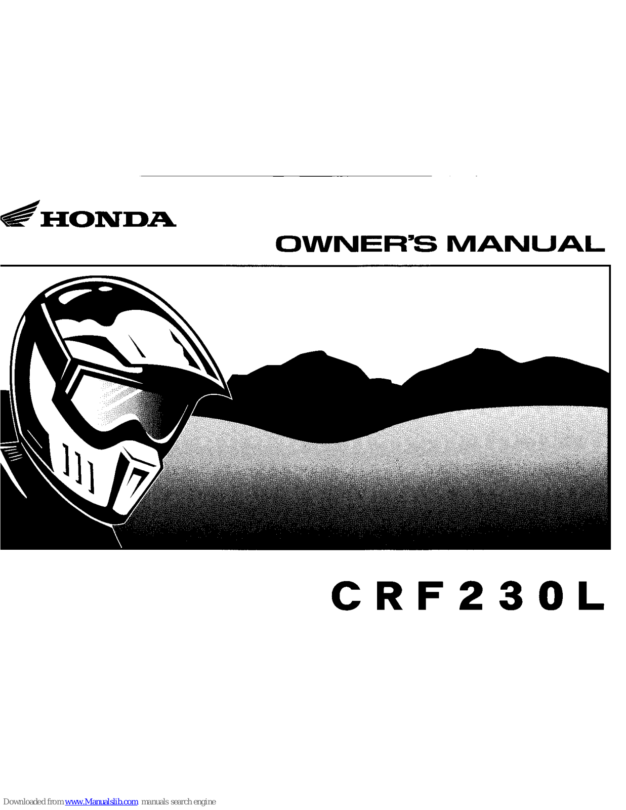 Honda CRF230L Owner's Manual