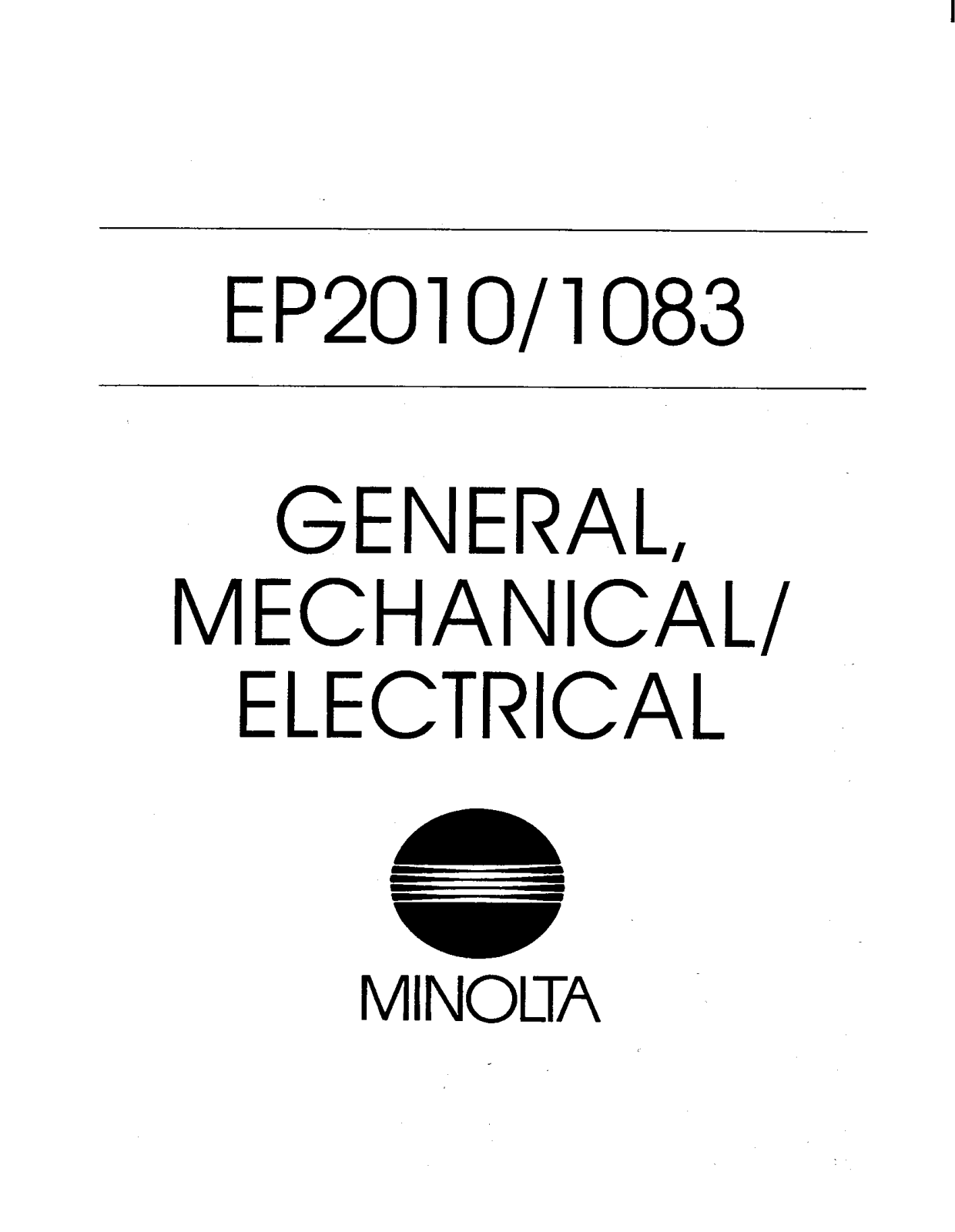 KONICA MINOLTA 2010 Gen Mec Diagram