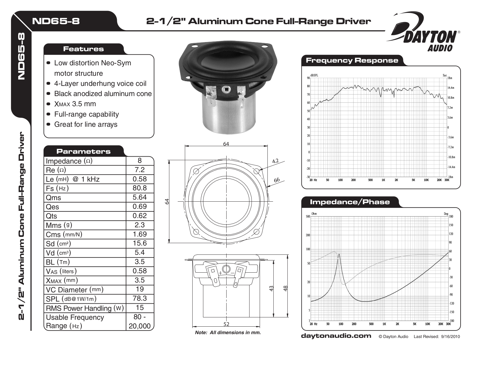 Dayton ND65-8 2-1 User Manual