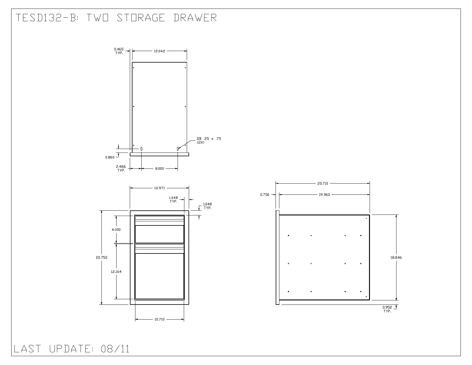 Twin Eagles TESD132B Technical Drawing