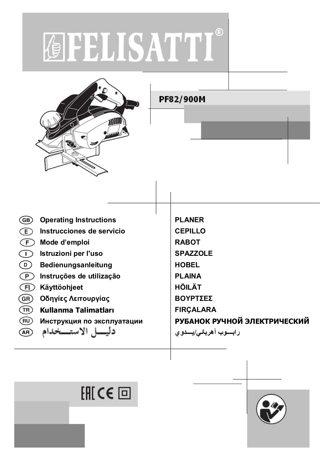 Felisatti PF82/900M Operating Instructions Manual