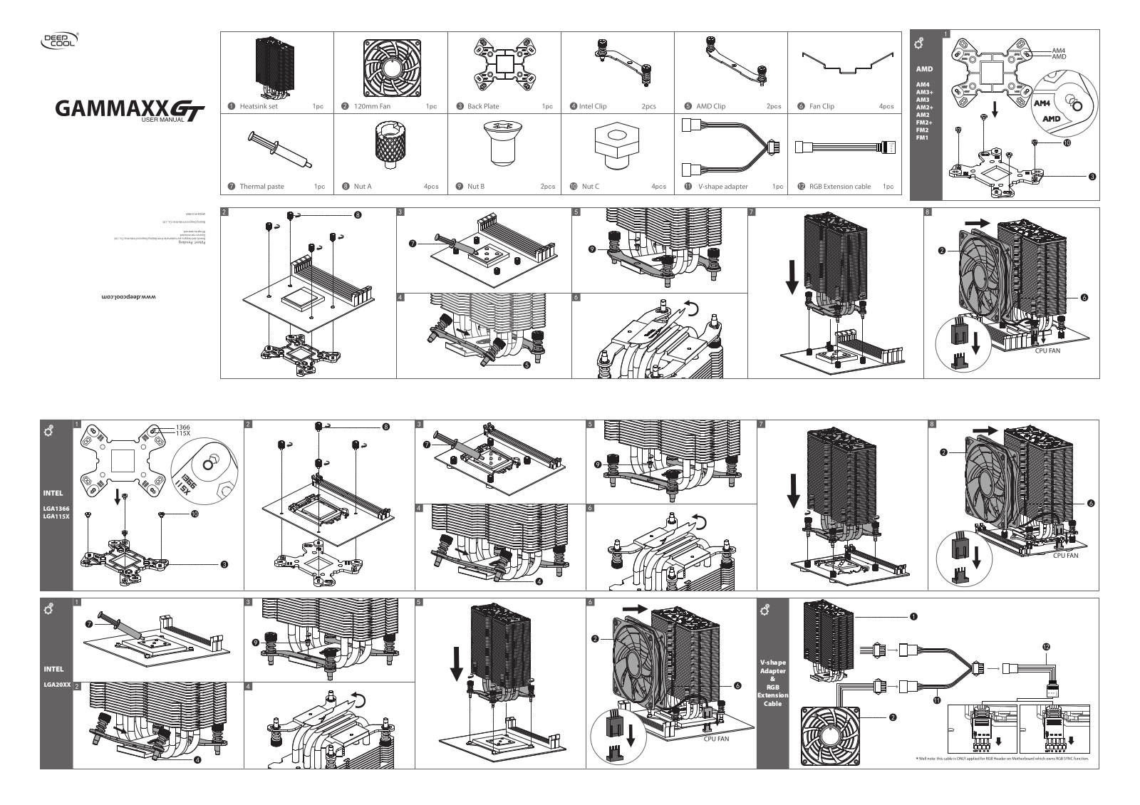 DeepCool Gammaxx GT TGA Service Manual