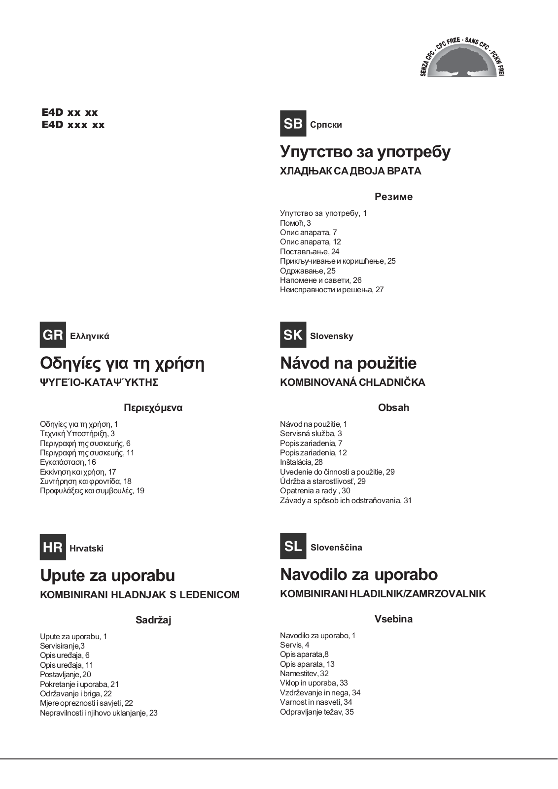 Hotpoint-ariston E4D AA B C SB C X C User Manual