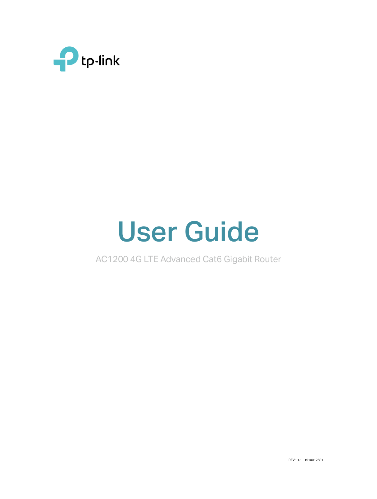 Tp-Link ARCHER MR600 User Manual