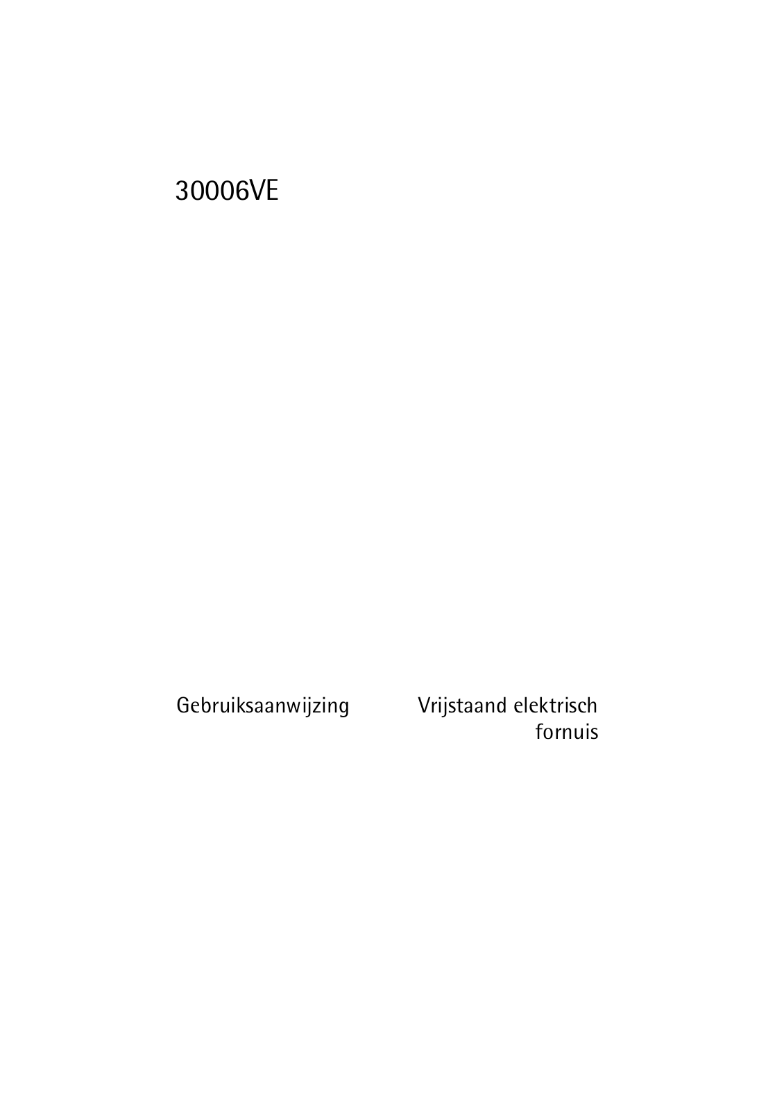 AEG 30006VE User Manual