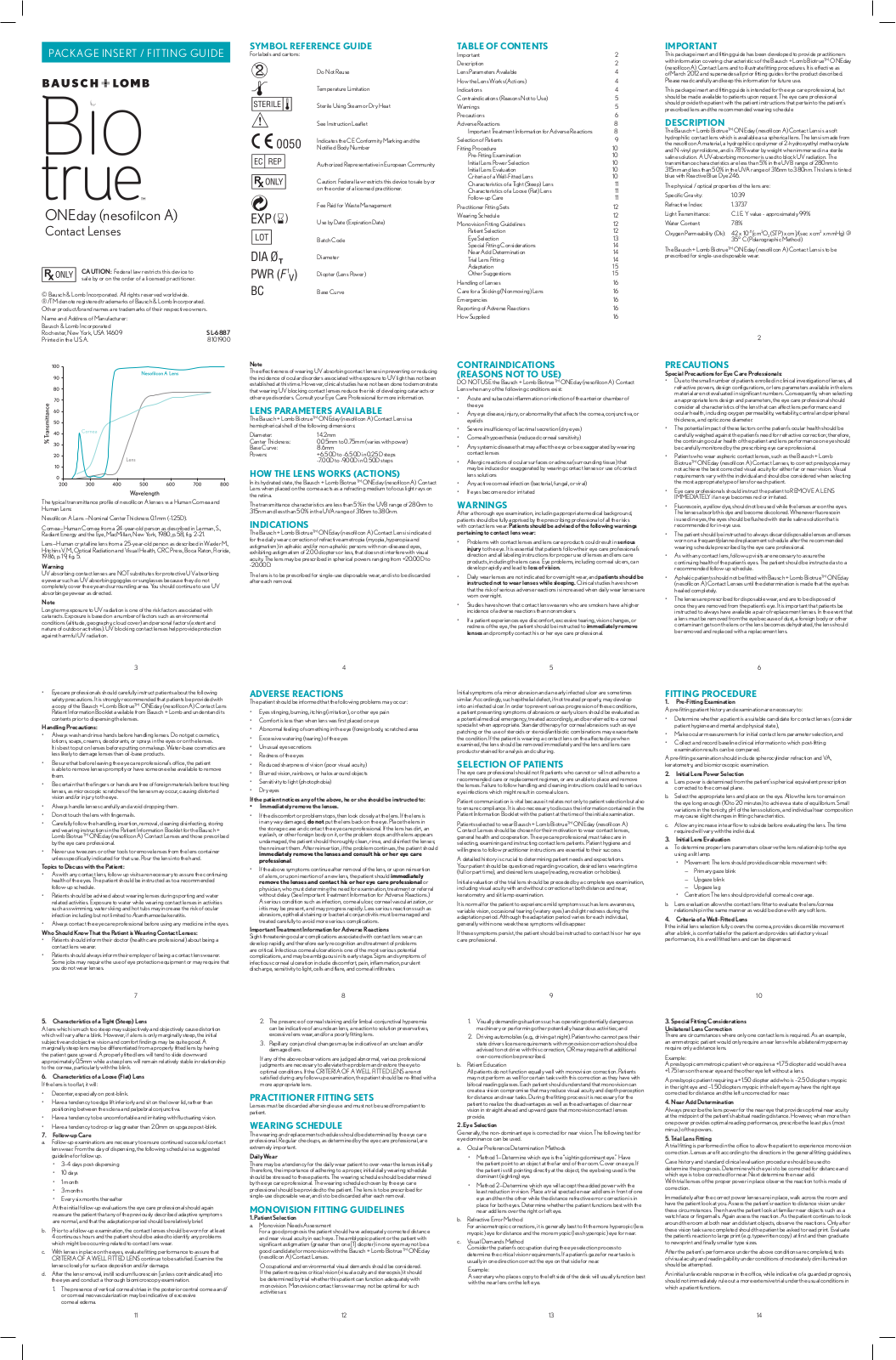 Bausch & Lomb Biotrue ONEday for Presbyopia User Manual