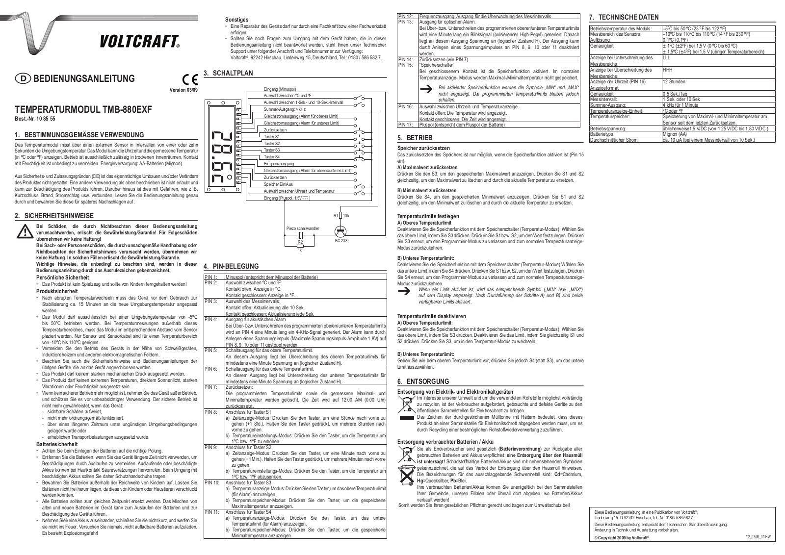 VOLTCRAFT TMB-880EXF User guide