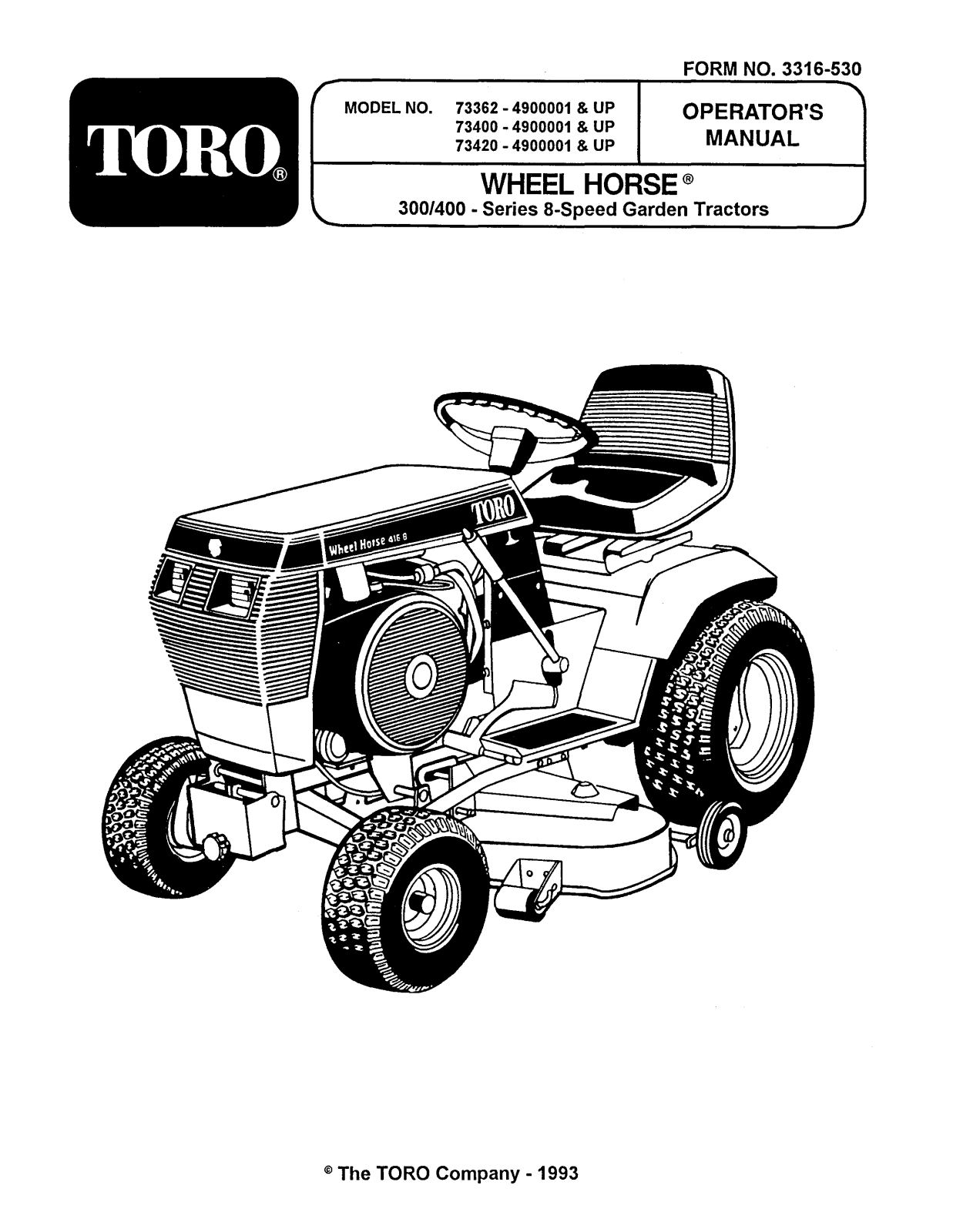 Toro 73362, 73400, 73420 Operator's Manual