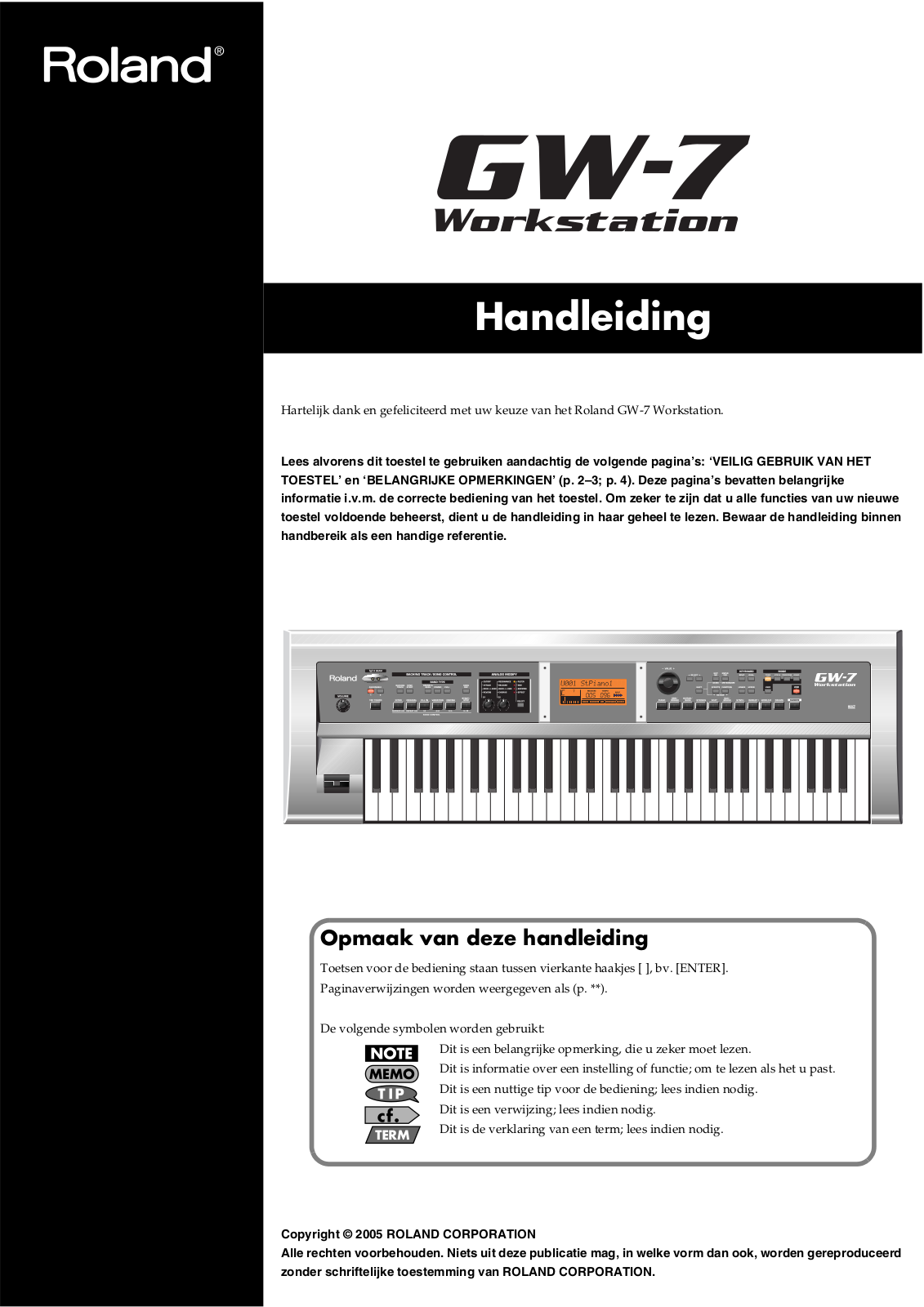 Roland GW-7 User Manual