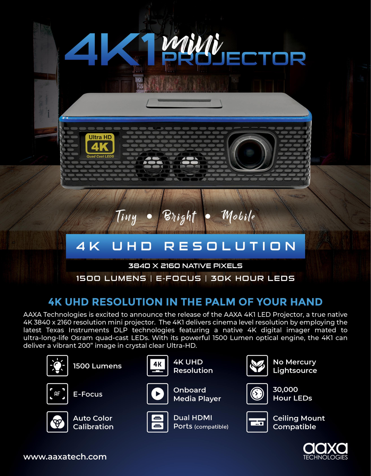 AAXA 4K1 Product Sheet