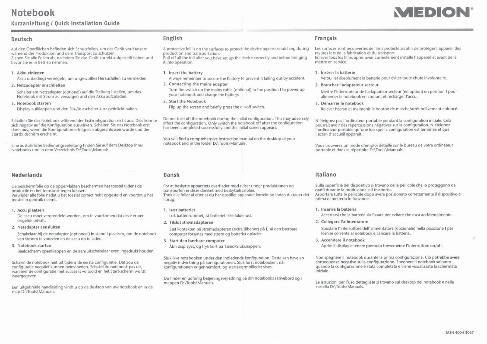 Medion MD 98414 User guide