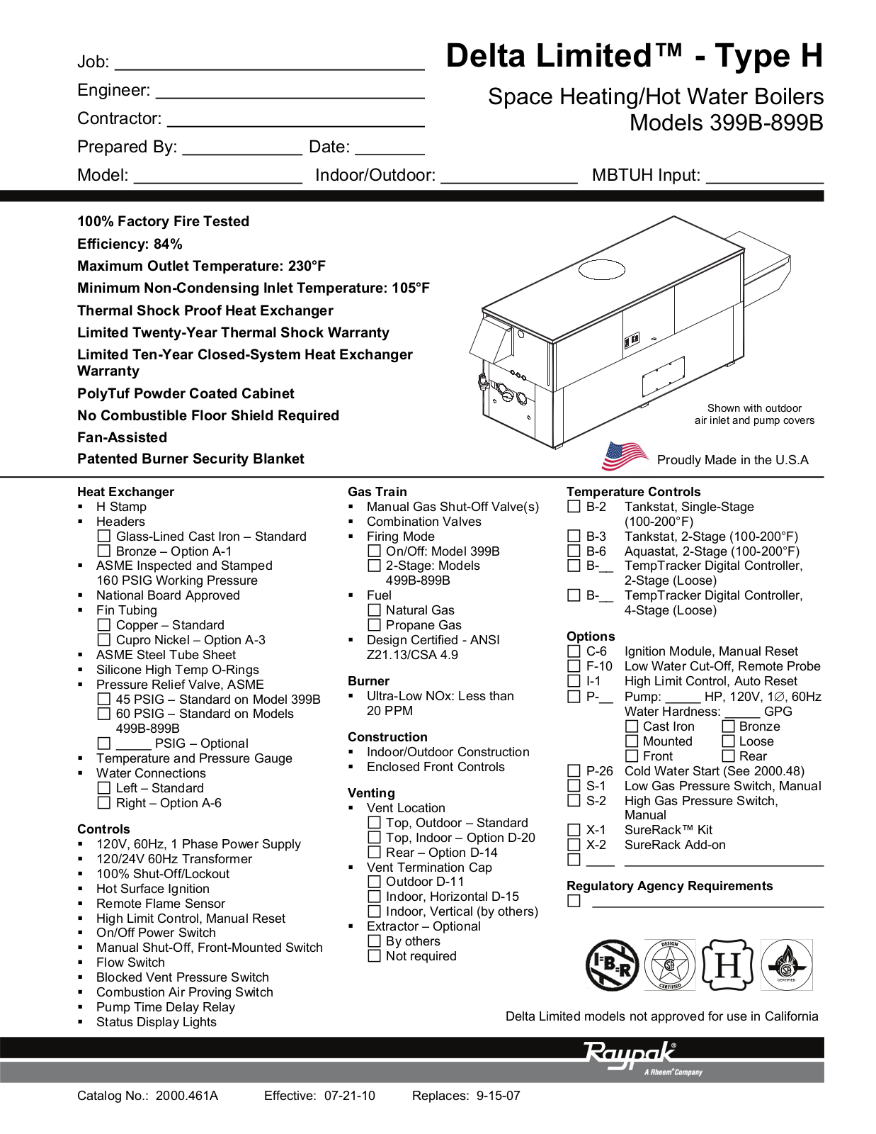 Raypak 399B User Manual