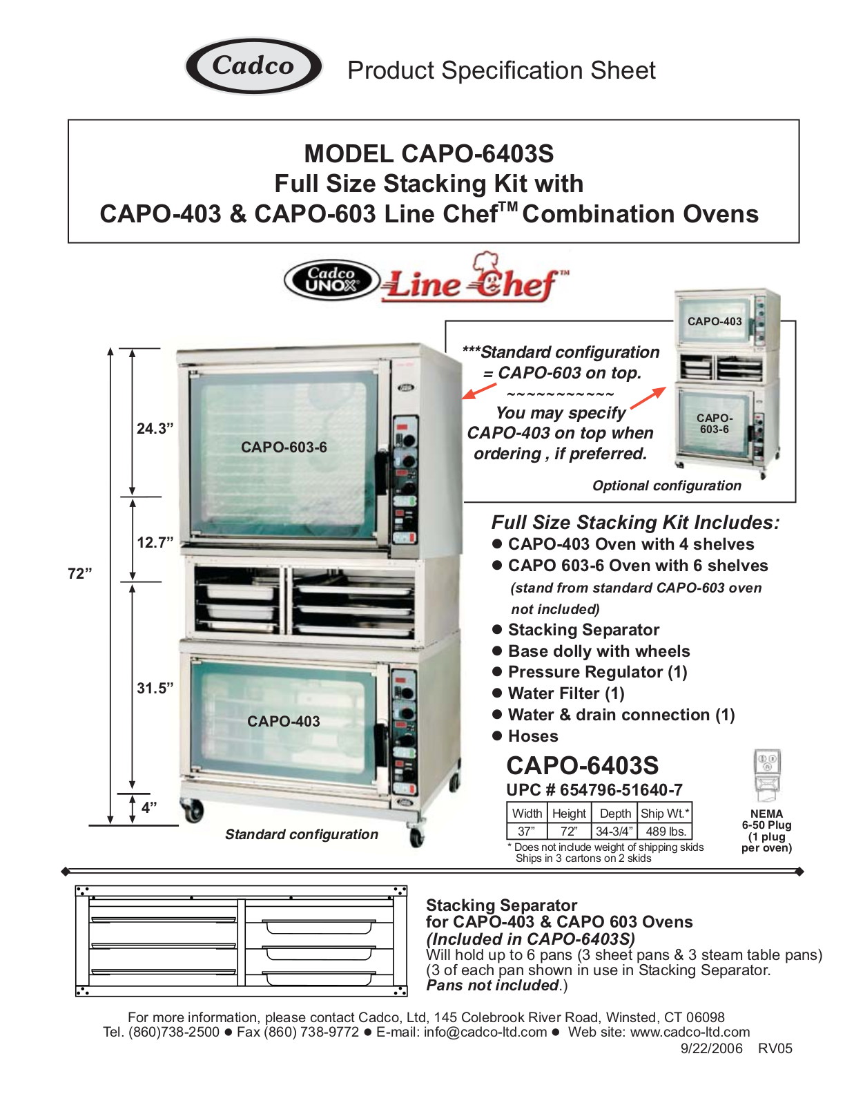 Cadco CAPO-6403S User Manual