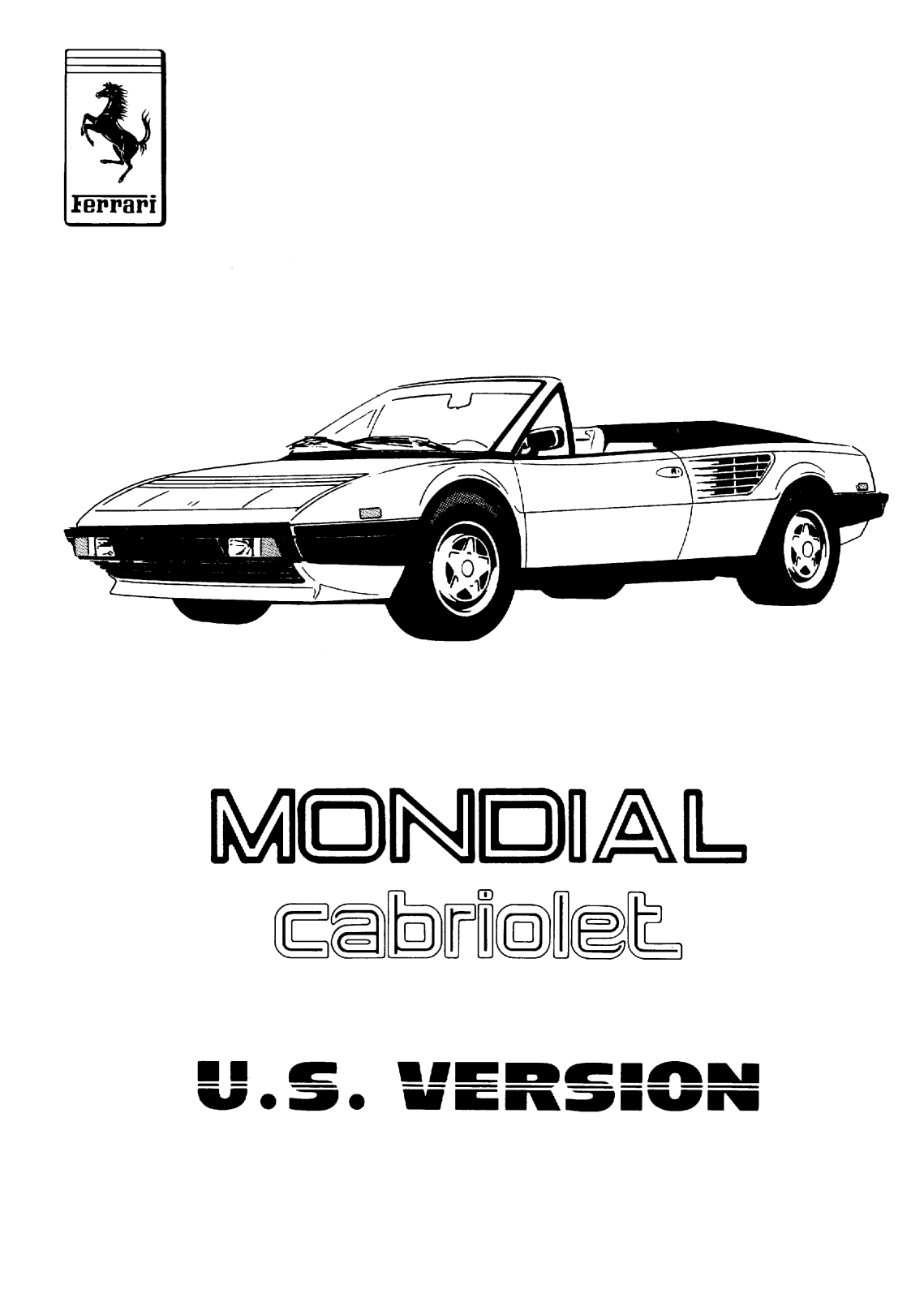 Ferrari Mondial Cabriolet  (1985) Owner's Manual