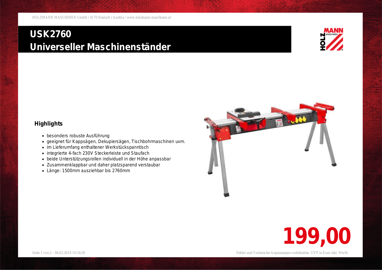 Holzmann USK 2760 User Manual - ManualMachine.com