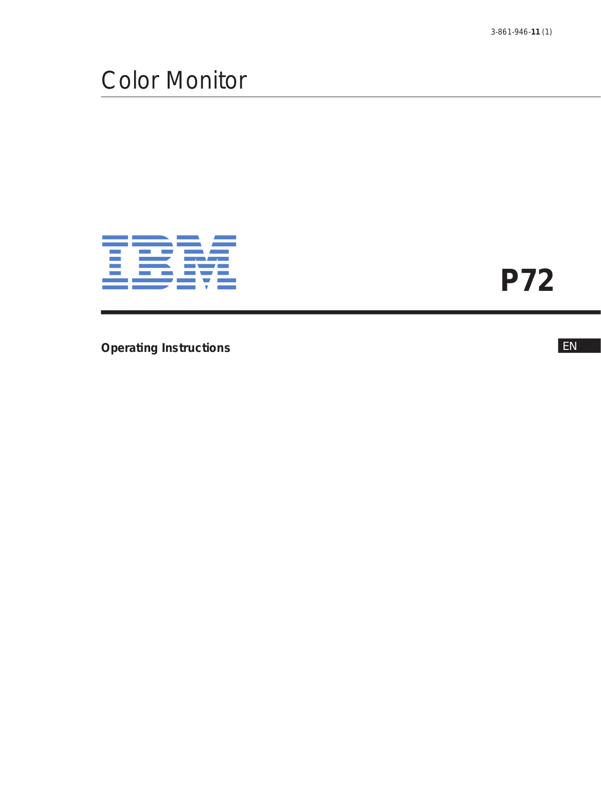 IBM P72 User Manual