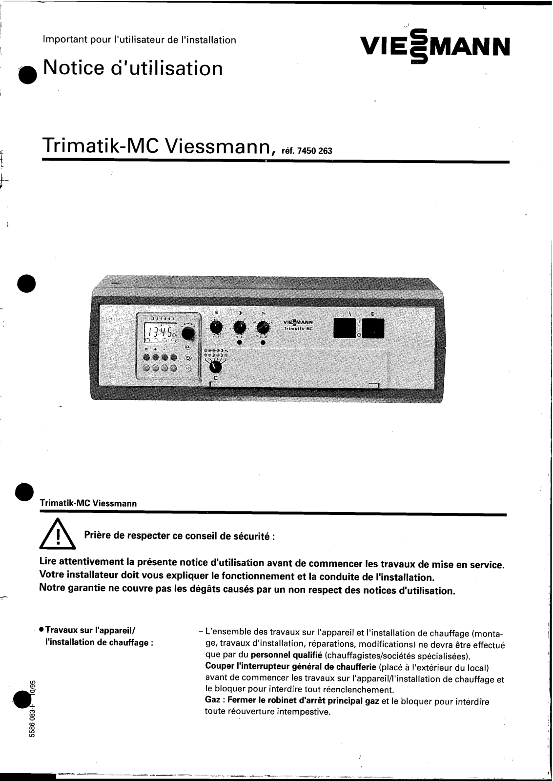 VIESSMANN TRIMATIK MC 7410 065A User Manual