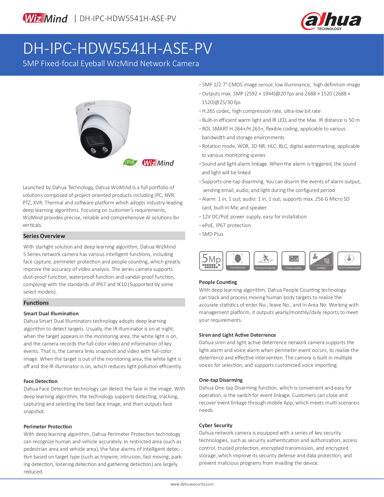 Dahua DH-IPC-HDW5541H-ASE-PV User Manual